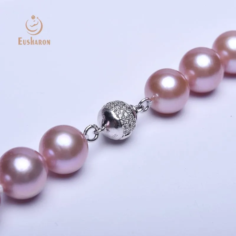 10-11mm Hand-knitted Round Edison Pearl Necklace