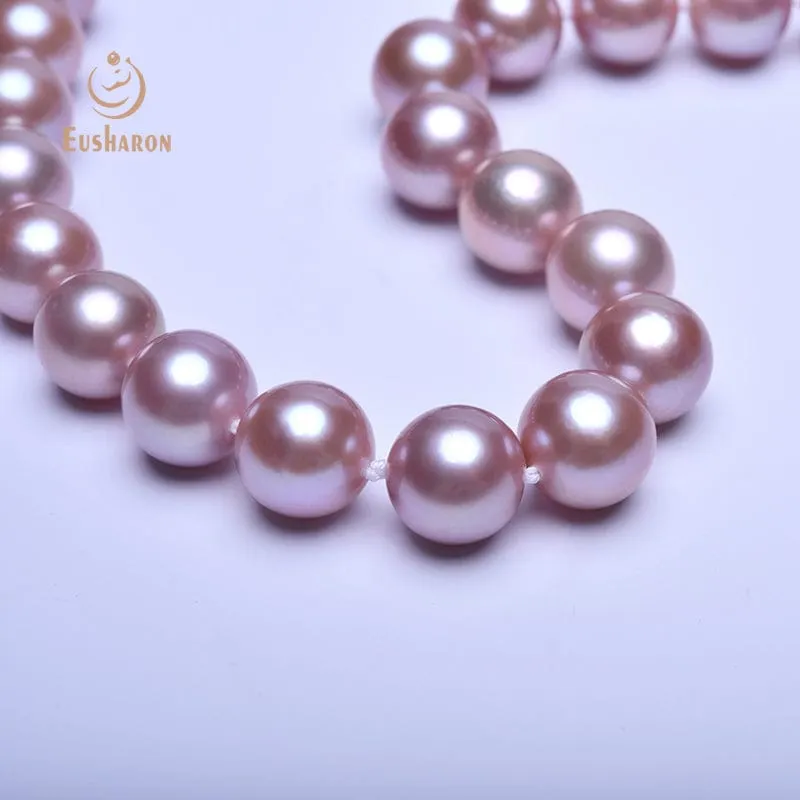 10-11mm Hand-knitted Round Edison Pearl Necklace