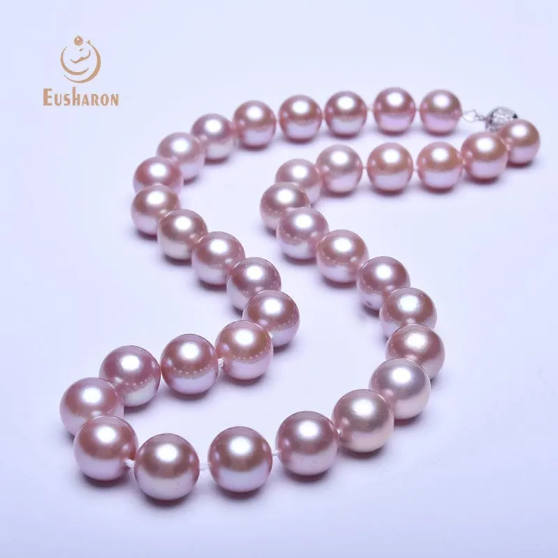 10-11mm Hand-knitted Round Edison Pearl Necklace