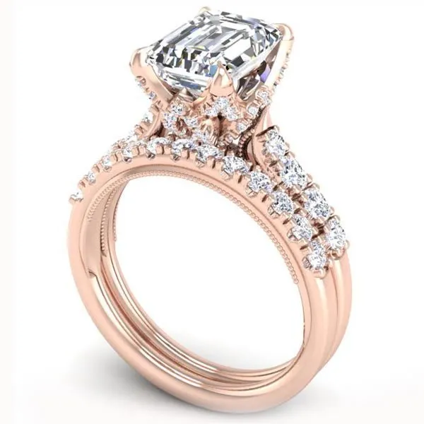 Ben Garelick Astra Galactic Head Emerald Cut Diamond Engagement Ring