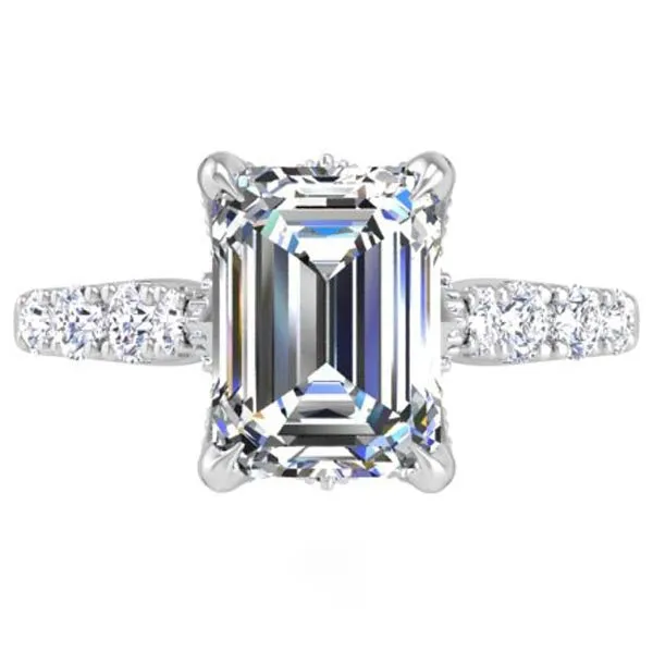 Ben Garelick Astra Galactic Head Emerald Cut Diamond Engagement Ring