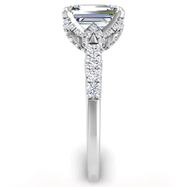 Ben Garelick Astra Galactic Head Emerald Cut Diamond Engagement Ring