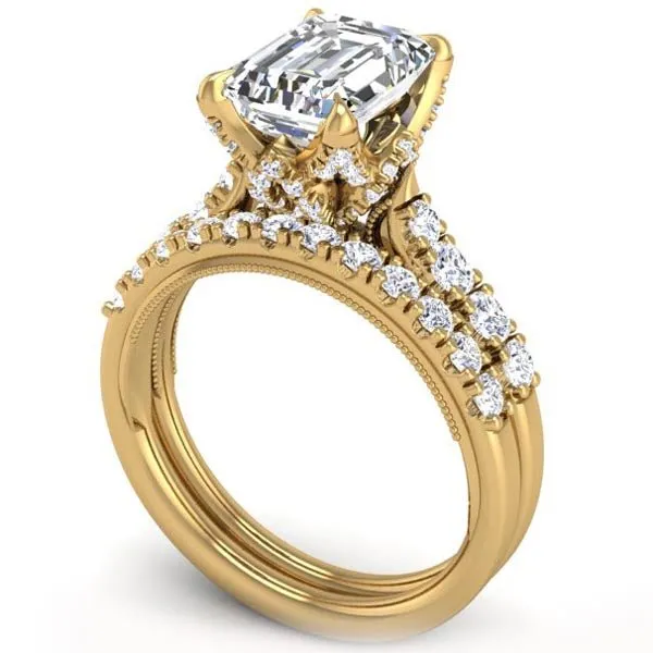 Ben Garelick Astra Galactic Head Emerald Cut Diamond Engagement Ring