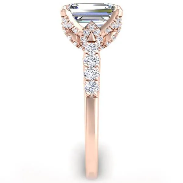 Ben Garelick Astra Galactic Head Emerald Cut Diamond Engagement Ring