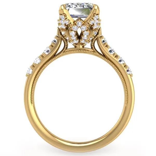 Ben Garelick Astra Galactic Head Emerald Cut Diamond Engagement Ring