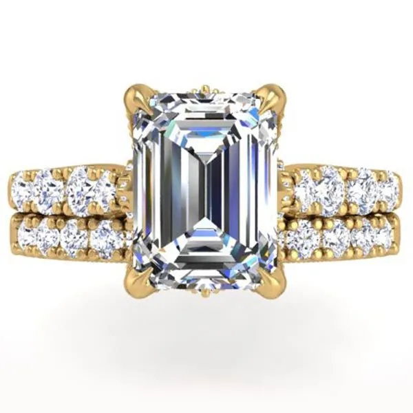 Ben Garelick Astra Galactic Head Emerald Cut Diamond Engagement Ring