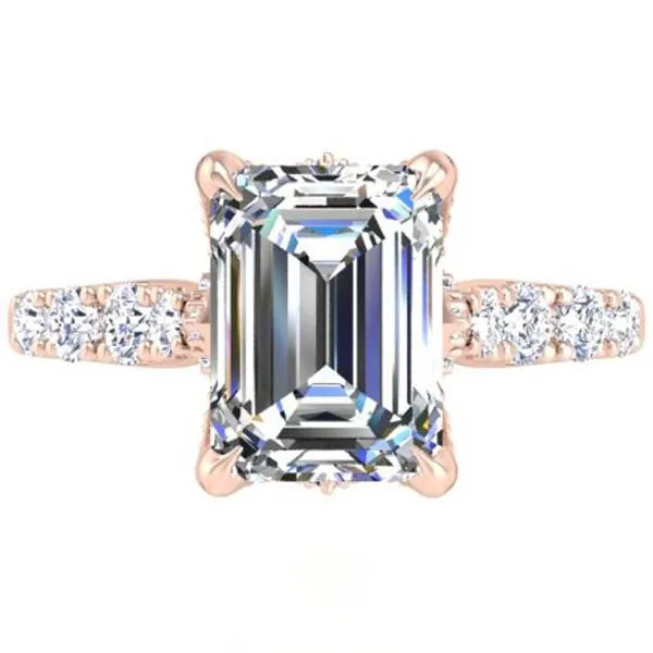 Ben Garelick Astra Galactic Head Emerald Cut Diamond Engagement Ring