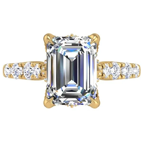 Ben Garelick Astra Galactic Head Emerald Cut Diamond Engagement Ring