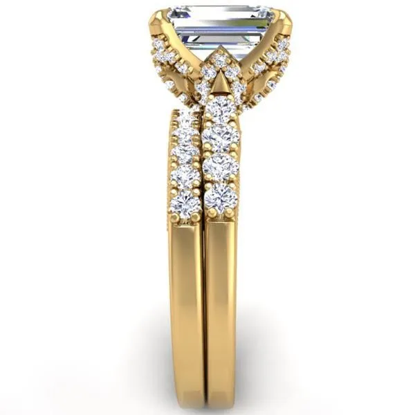 Ben Garelick Astra Galactic Head Emerald Cut Diamond Engagement Ring