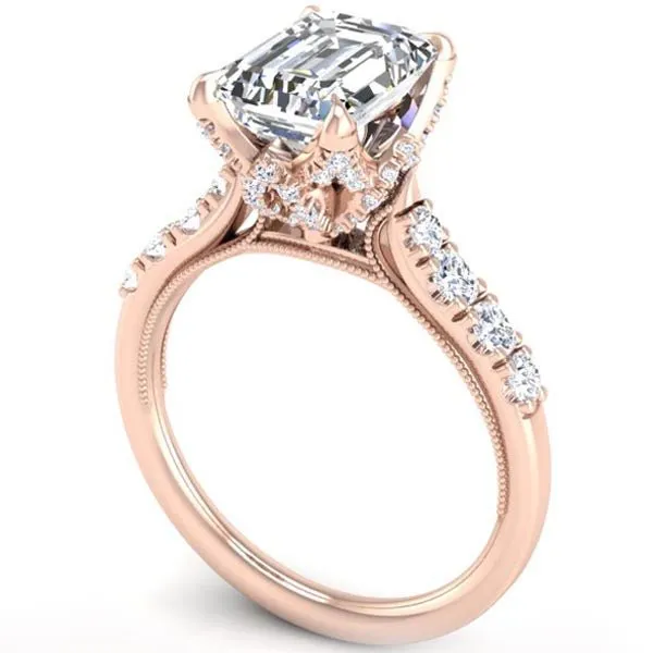 Ben Garelick Astra Galactic Head Emerald Cut Diamond Engagement Ring
