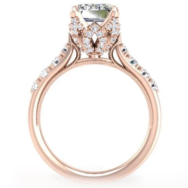 Ben Garelick Astra Galactic Head Emerald Cut Diamond Engagement Ring