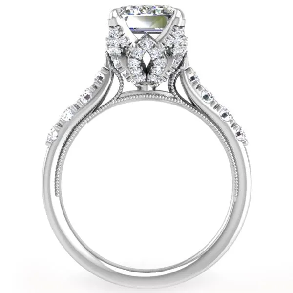 Ben Garelick Astra Galactic Head Emerald Cut Diamond Engagement Ring