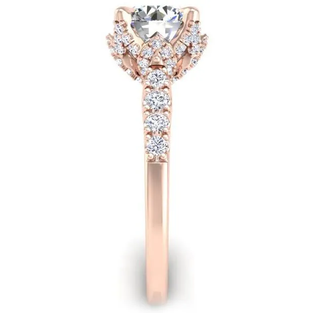 Ben Garelick Astra Galactic Head Round Diamond Engagement Ring