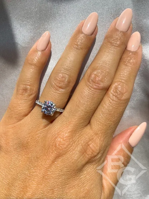 Ben Garelick Astra Galactic Head Round Diamond Engagement Ring