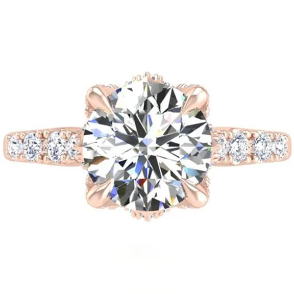 Ben Garelick Astra Galactic Head Round Diamond Engagement Ring