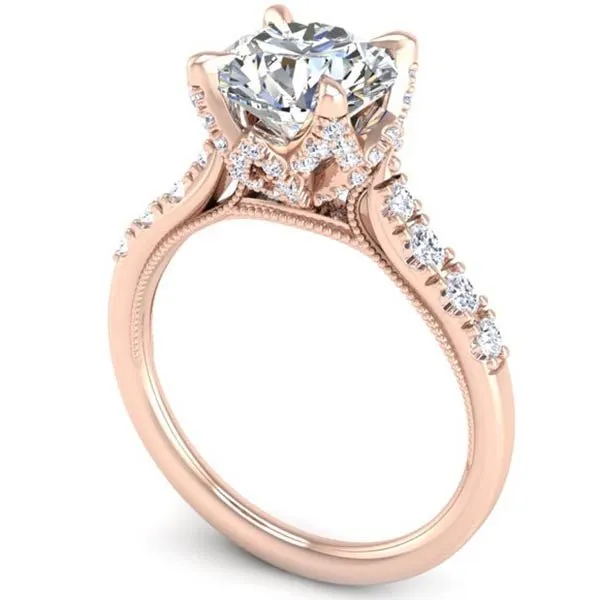 Ben Garelick Astra Galactic Head Round Diamond Engagement Ring