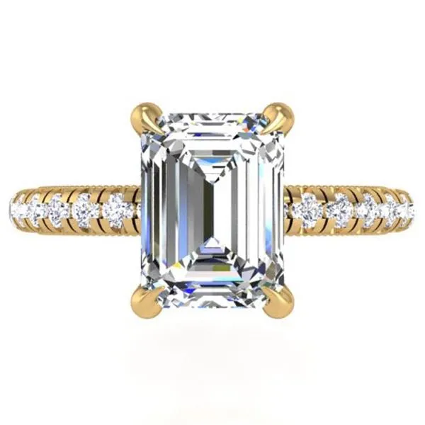Ben Garelick Emerald Cut Orion Diamond Engagement Ring
