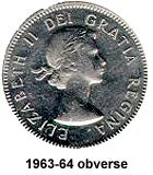 Canada Nickel 1963 5 cents  (Elizabeth II) 4.54gr .999
