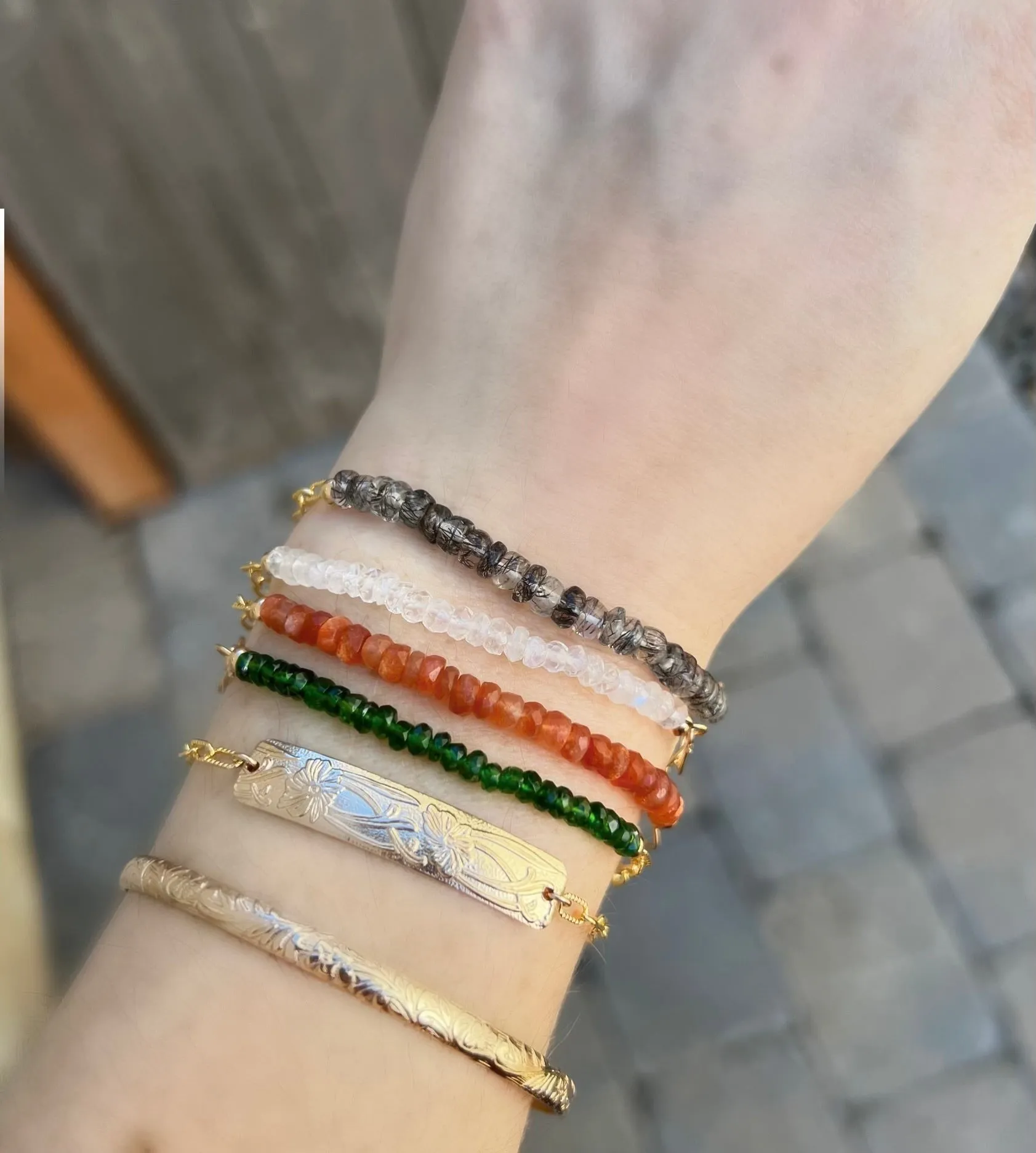 Cara Beaded Bracelet - Moonstone