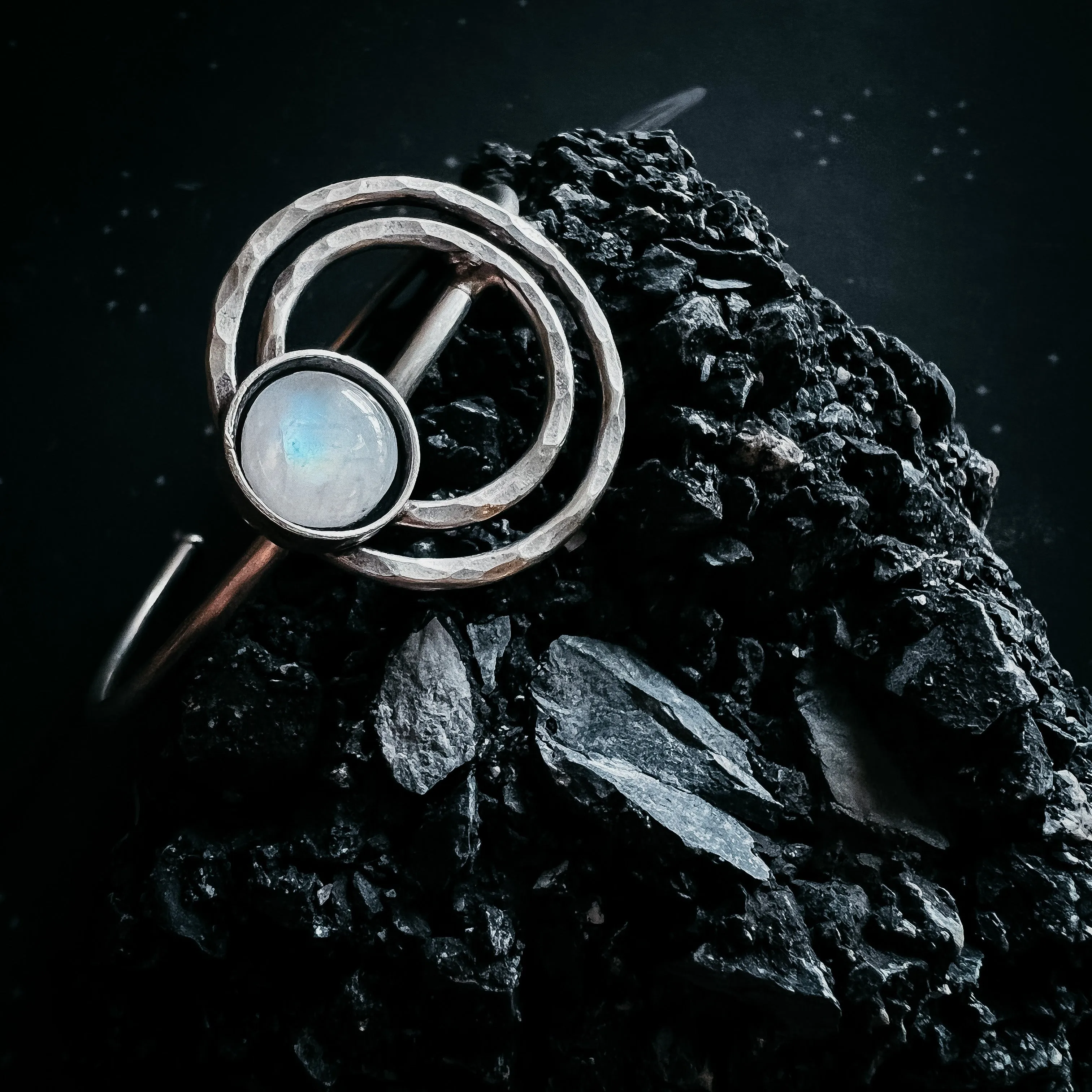 CLEARANCE Cosmic Ripple Bracelet with Rainbow Moonstone