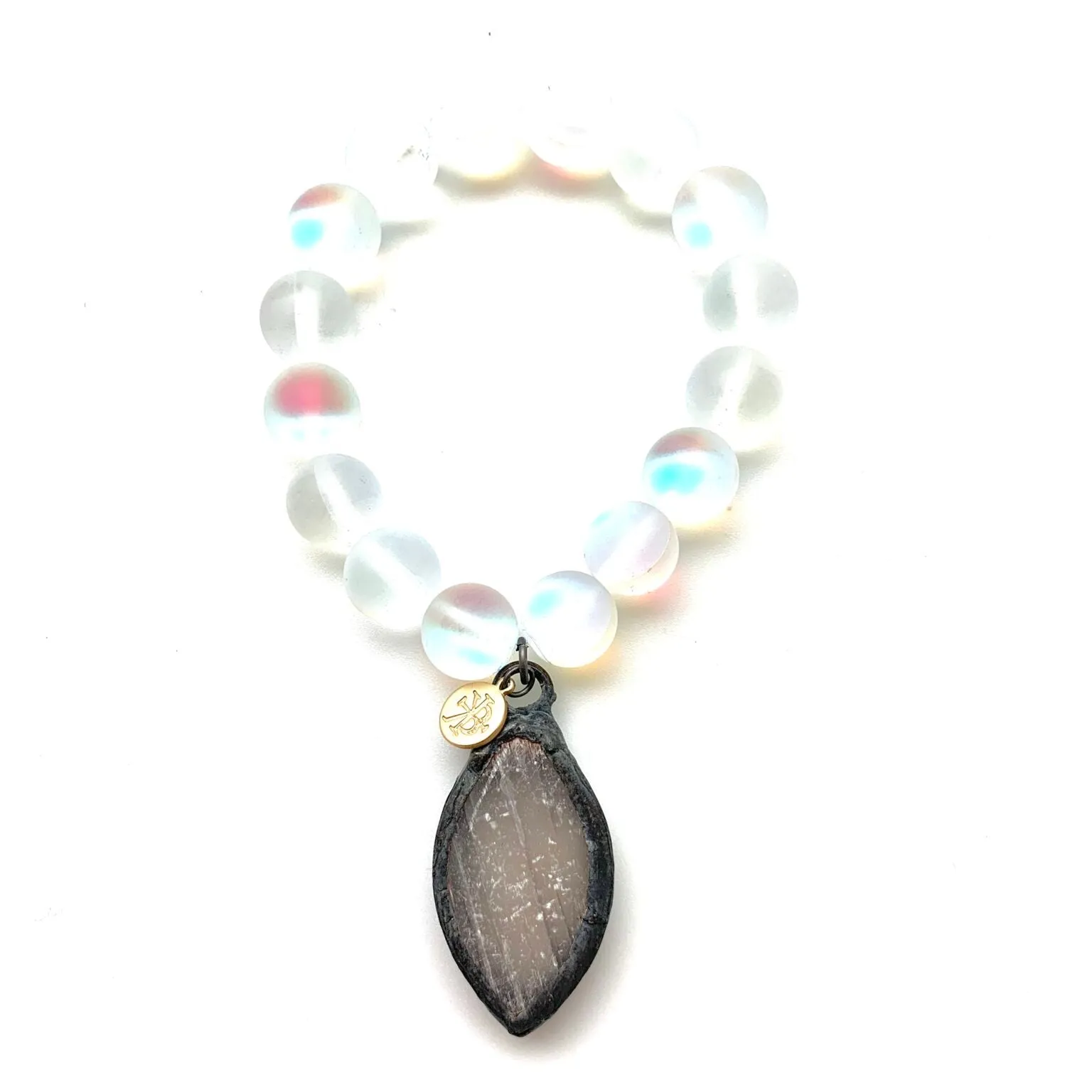 Crystal Charm Moonstone Bracelet by Karli Buxton