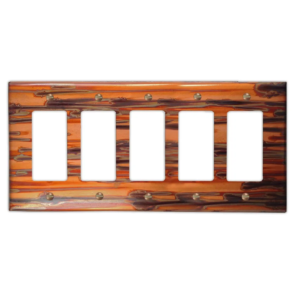 Enchantment Horizontal Copper - 5 Rocker Wallplate