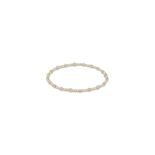 Gemstone Gold Sincerity Pattern 3mm Bead Bracelet, Moonstone