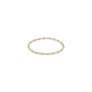 Gemstone Gold Sincerity Pattern 3mm Bead Bracelet, Moonstone