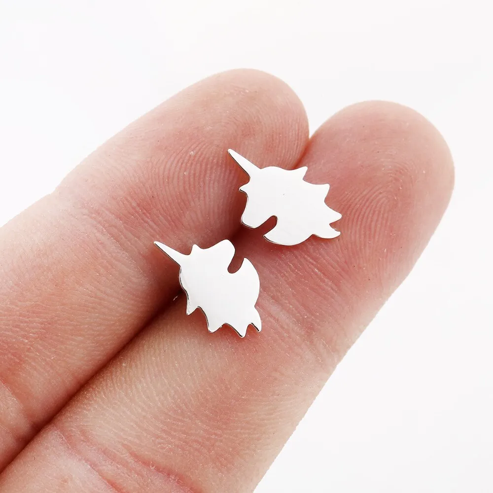 Gold Colored Unicorn Earrings