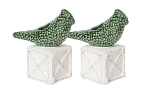 Juliska- Berry & Thread Bird Topiary Candlestick Set/2