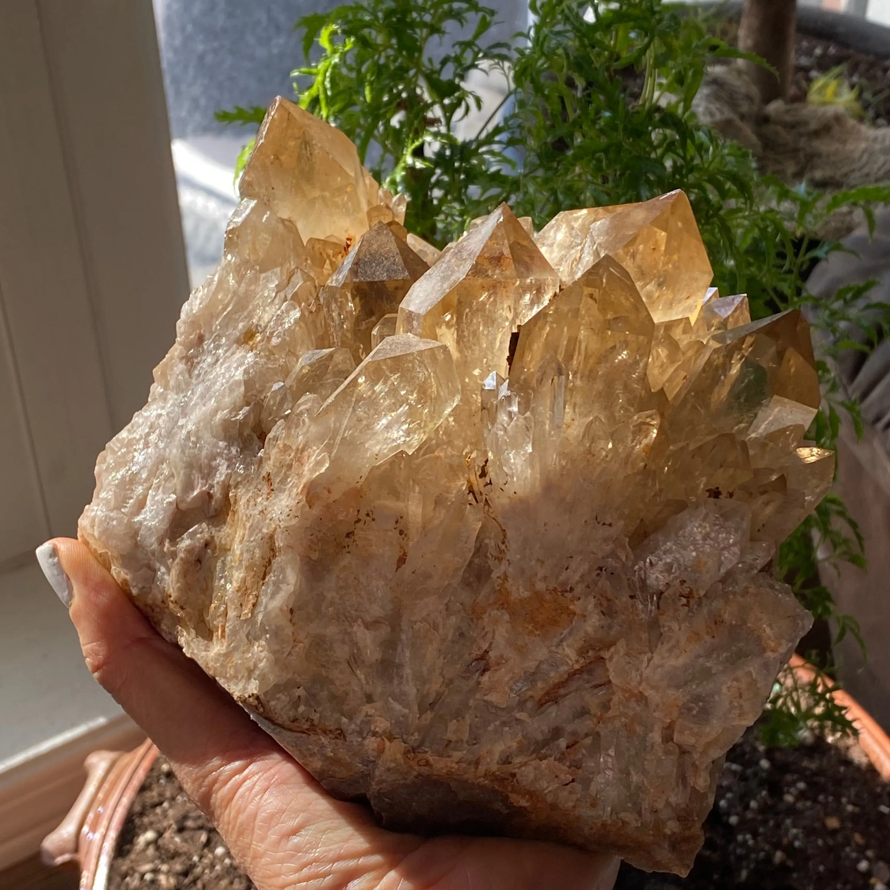 Large, Top Shelf, Natural Kundalini Quartz, Citrine From Democratic Republic Of Congo