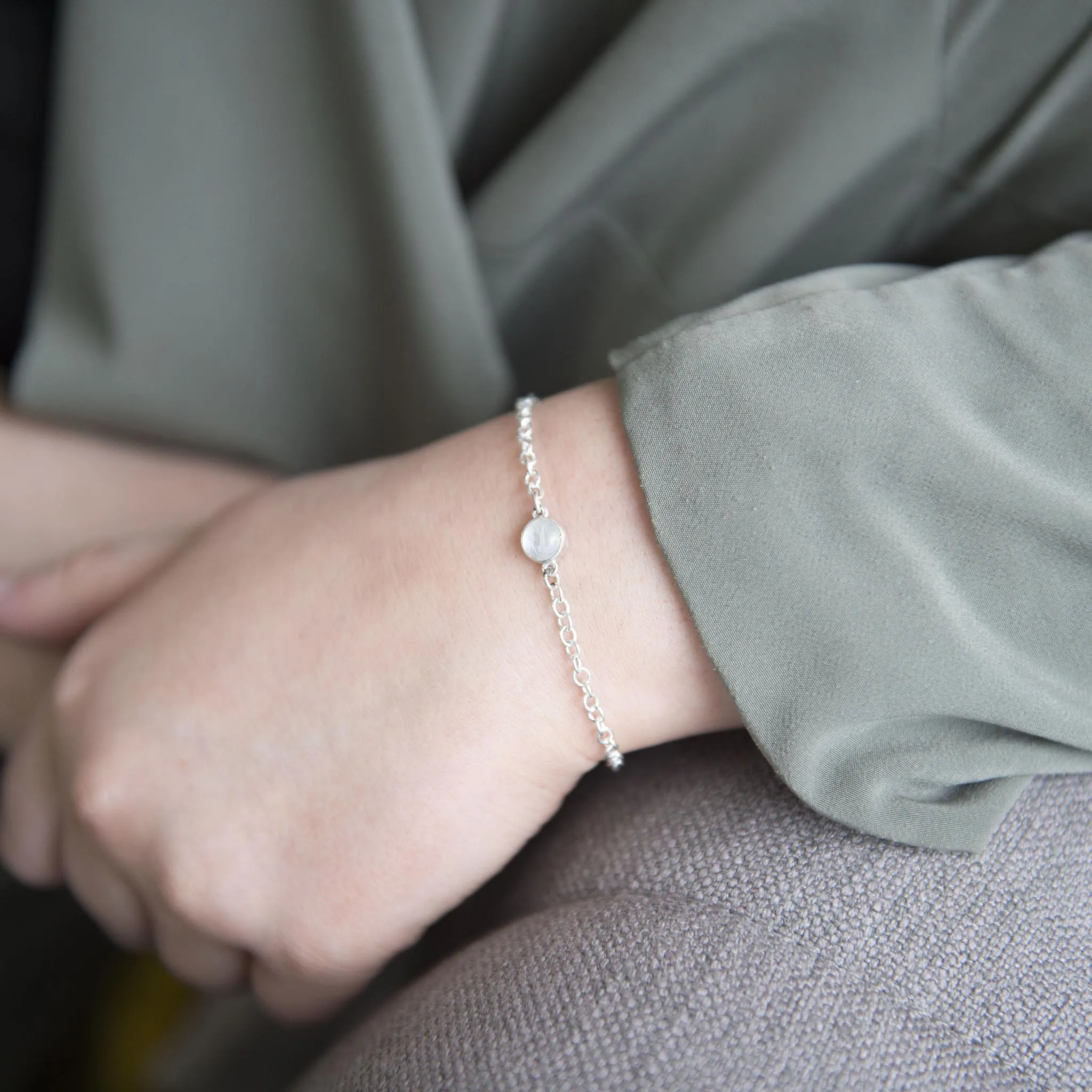 Moonstone Gemstone Bracelet