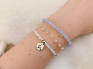 Moonstone Rosary Beaded Bracelet