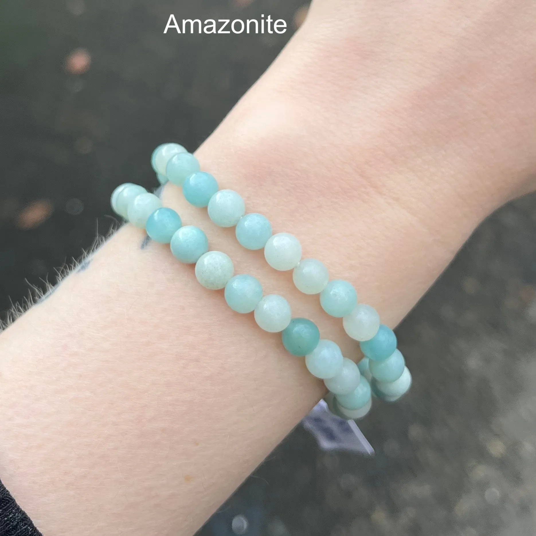 NX Amazonite Stretch Bead Bracelet