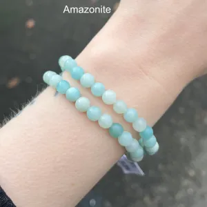 NX Amazonite Stretch Bead Bracelet