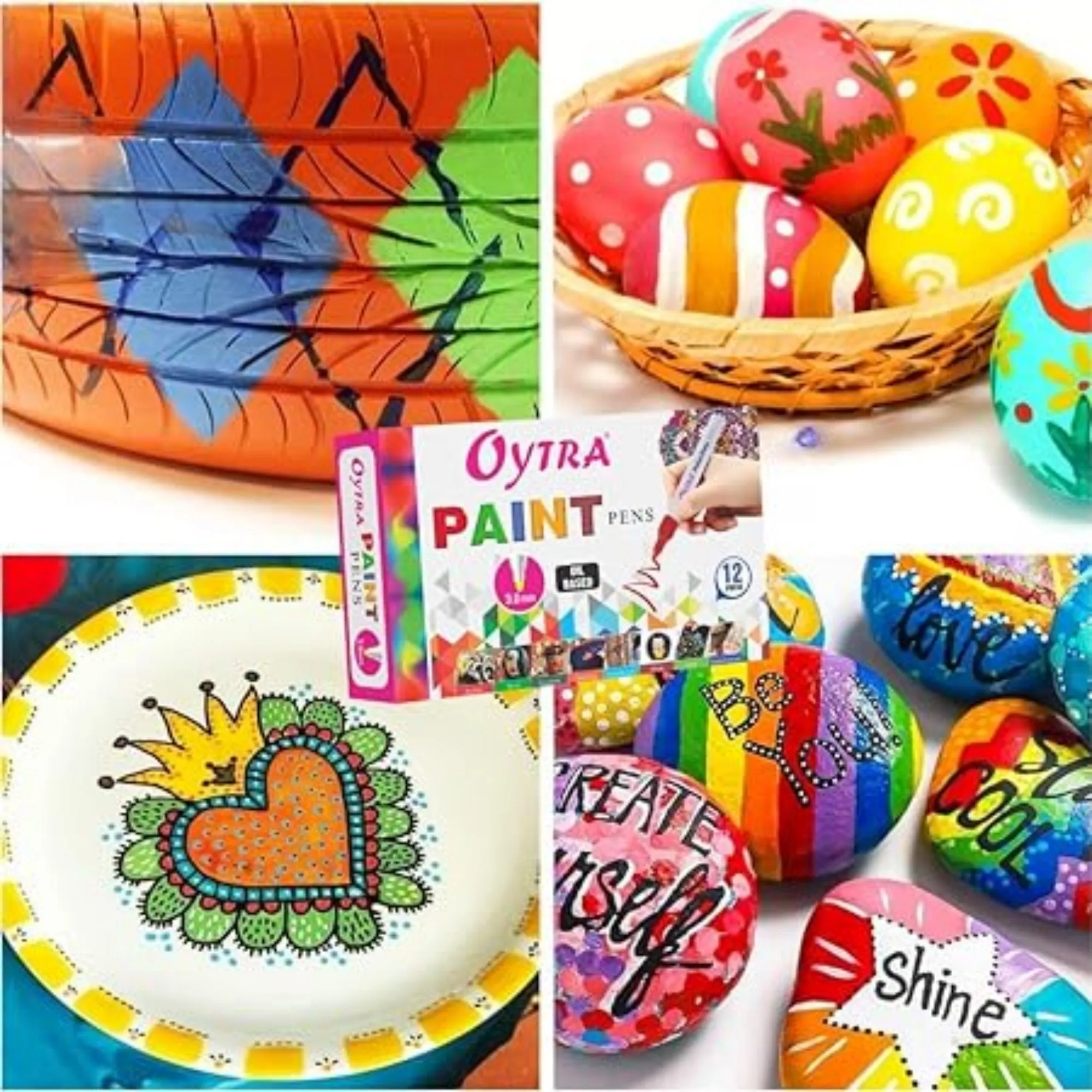 Paint Pens 12 Pen/Set 2mm Brush Tips Painting Markers