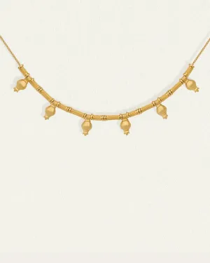 Pomegranate Statement Necklace Gold Vermeil