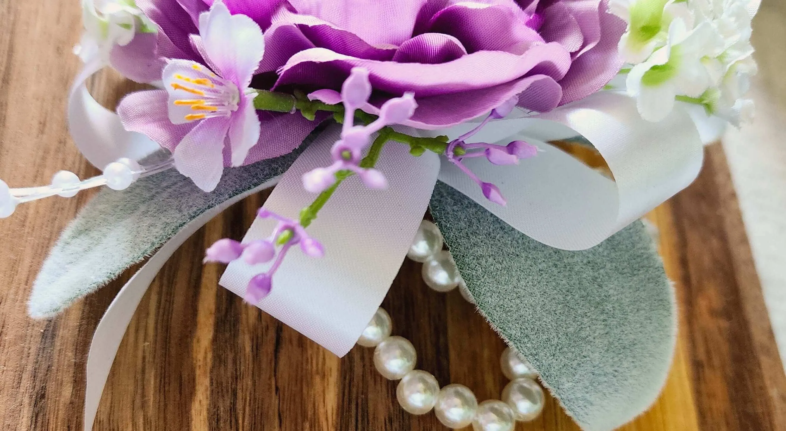 Purple Peony Corsage Bracelet and Boutonniere Set for Prom, Weddings or Formal Occasions, Mother's Day, Gift for Her, Rustic