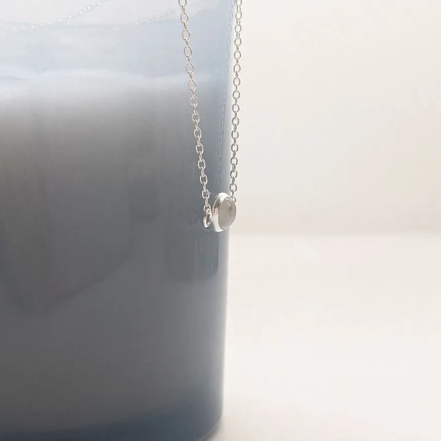 Rainbow Moonstone Sterling Silver Necklace