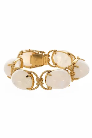 Rainbow Moontone Pebble Bracelet