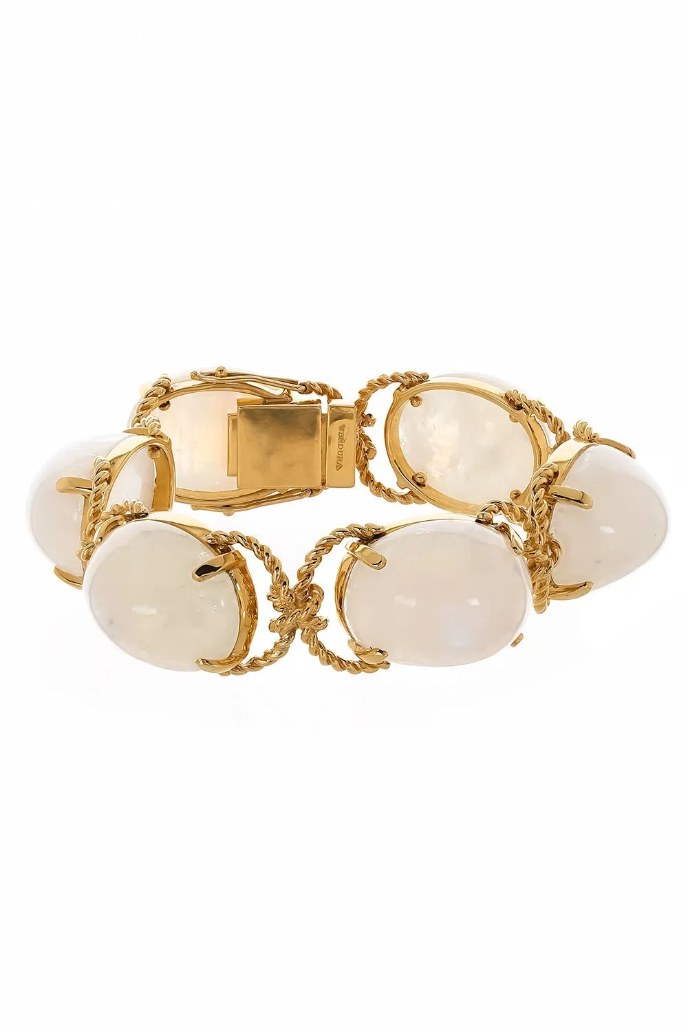 Rainbow Moontone Pebble Bracelet