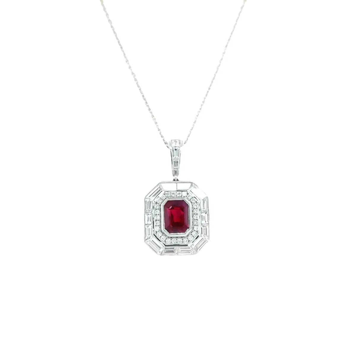 Ruby and Diamond Pendant