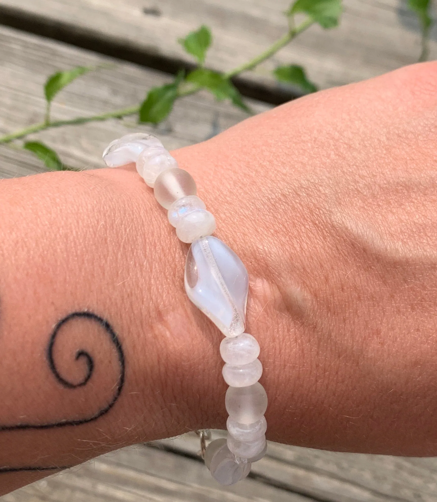 White bead bracelet